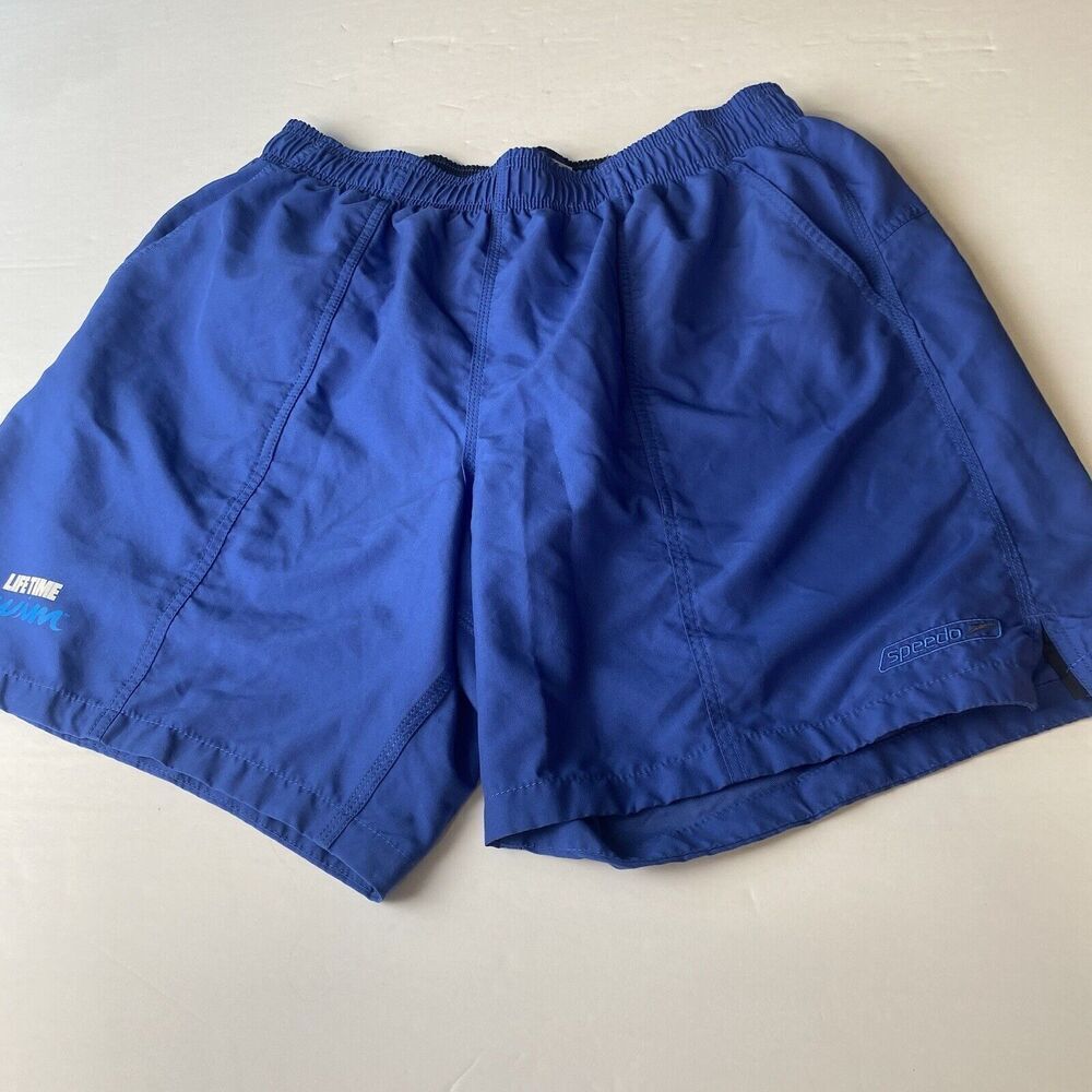Speedo‎ Men’s Lined lifetime Swim Shorts Trunks - Size XL Blue Pre Owned